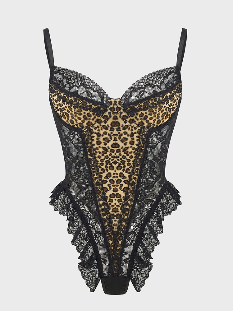 Bodysuit pola macan tutul rend - Shapewear Bodysuit Firm ulasan dan harga