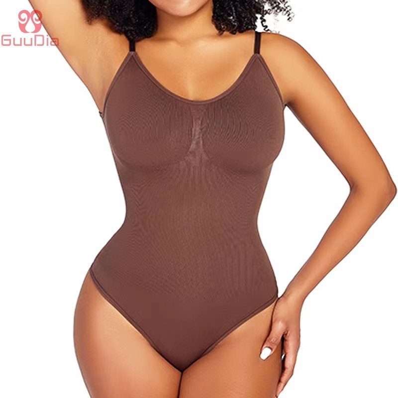 GUUDIA Bodysuit Spandex tali p - Shapewear Bodysuit Firm ulasan dan harga