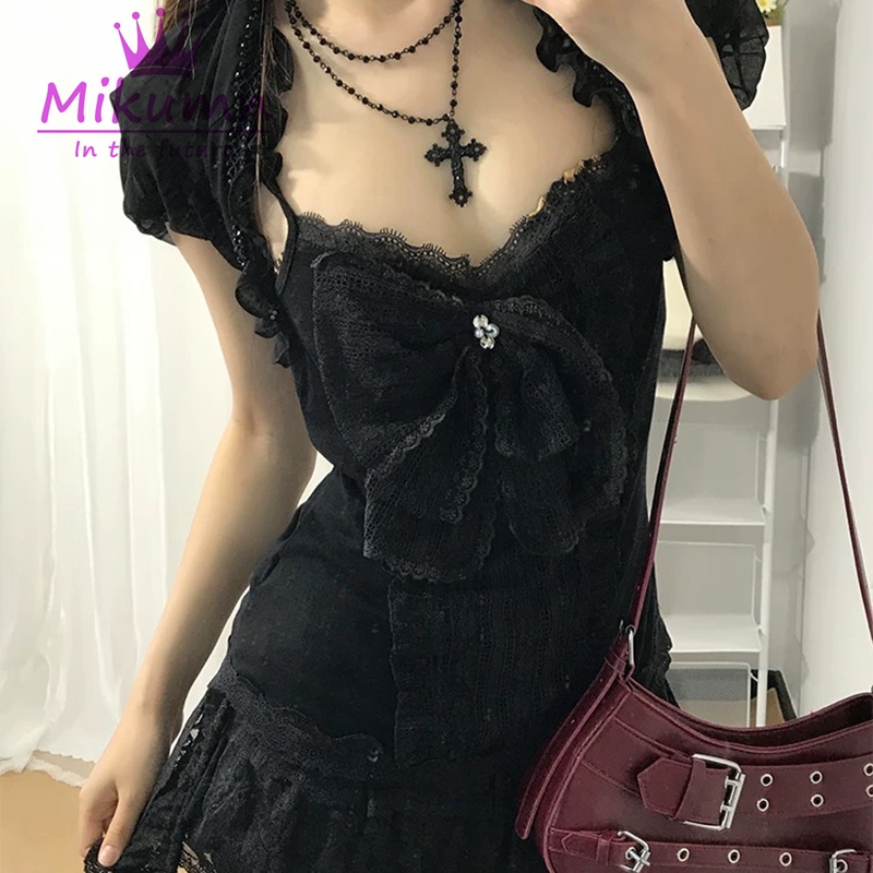 Mikumn Gothic Lolita Set 3 Pot - Cami Top Lace ulasan dan harga
