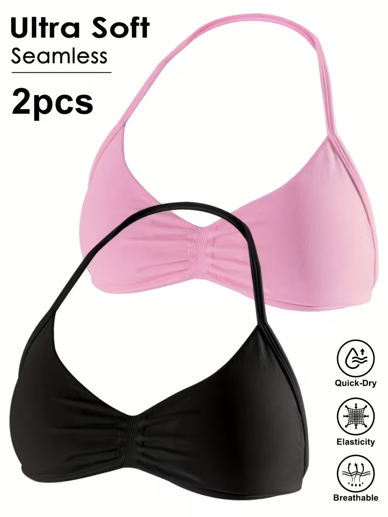 2pcs Seamless Sexy Open Back G - Push Up Bra Padded ulasan dan harga